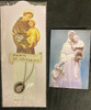 Great combo! St. Anthony necklace with vintage Holy card