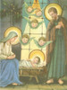  Vintage Christmas Card Insert Greeting Featuring Holy Family