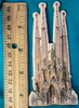 3-D Gothic Cathedral Refrigerator Magnet - wood/paper