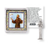 Saint Francis Pocket Statue with Holy Card in a Clear Pouch