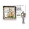 Guardian Angel Pocket Statue with Holy Card in a Clear Pouch