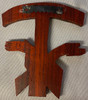 4.25" Handmade Crossed Arms Wooden Tau Wall Cross