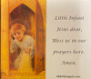 Prayer to Little Infant Jesus in Tabernacle Prayer Card