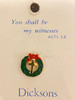 Christmas Wreath with Cross Lapel Pin