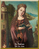 St. Barbara Mini Wall Plaque 3" X 4" (WP-1451Q)