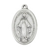 1 3/8" Miraculous Medal in Antiqued Silver Finish