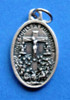 Purgatory Rosary with Padre Pio Crosspiece & Pardon Crucifix with Purgatory Medal on White Cord
