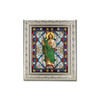  Silver Ornate Frame with a 6" x 8" Saint Jude Textured Glass Artwork (SG863-320)