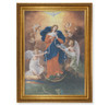 Antique Gold Leaf Beveled Frame, Roping Detail with 19" x 27" Our Lady of Untier of Knots Canvas Artwork (170-906C)