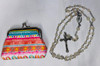 Silver-tone Plastic Bead Rosary with Sturdy Case