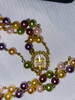 Beautiful Gold-Tone Rosary with Zippered Case