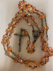 Vintage Glass Bead Rosary with Case