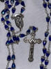 Beautiful Dark Blue Vintage Rosary with Sturdy Case