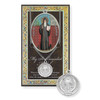 Saint Benedict Genuine Pewter Medal on a 24" Chain with Biography and Picture Folder