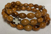 Holy Land Olive Wood Wrap Bracelet with Medal/Enamel Crosses