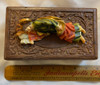Set of 2!  Vintage Carved Box from India with Sleeping St. Joseph Statue
