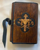 Woodgrain Cross with Spears - 4 Volume Leather  Breviary Cover - Hand-Crafted 