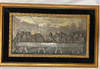 Rare Find! Vintage 16" x  10" 3D Last Supper With Gold Wood Frame and Velvet Mat