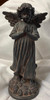 12" Black Wood Angel Statue