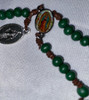 Our Lady of Guadalupe Rosary with Juan Diego Medal - Wood Beads/Strong Brown Cord