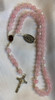 Rose Quartz Rosary with Vintage Miraculous Medal - Beautiful!
