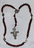 St. Francis Rosary with San Damiano Cross - plain wood beads