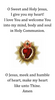 Holy Communion Prayer Card