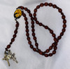 Unique St. Anthony Rosary with Vintage Carved Beads  and Crucifix Bundle