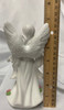 Porcelain/Bisque Angel Statue with Roses
