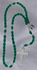 Green Plastic Rosary on Strong White Cord with St. Benedict Rosary