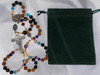 Gorgeous Handmade Rosary with Velvet Case - Silver-tone Holy Face Centerpiece & Crucifix - Miraculous Medal