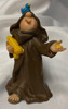 Vintage Friar Folk Figurine - Feeding Birds