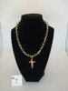 Very beautiful "I am the vine and you are the branches" Cross Pendant 18" Princess Necklace with Beautiful Crystal Glass Beads