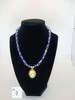Beautiful Saint Bernadette Soubirous of Lourdes pendant on 18 inch Princess necklace with Crystal Glass Beads