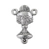 Chalice with Host Silver Finish Rosary Centerpiece