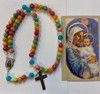 Evangelization Aid! Jesus Beads Rosary with Crucifix Centerpiece and Instructional  Holy Card