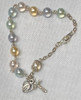 Lovely Pastel Rosary Bracelet with Miraculous Medal