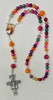 Colorful Holy Family Rosary with San Damiano Crucifix