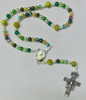 Green Tone St. Jude Rosary with San Damiano Crucifix