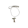 Silver-tone Tau Cross Pendant with Chain