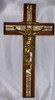 Vintage Mother of Pearl/Wood Wall Crucifix - 12"