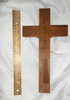 Vintage Mother of Pearl/Wood Wall Crucifix - 12"