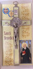 7.5" Silver St. Benedict Wall Crucifix with Luminous Enamel