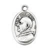 1" Oval Antiqued Silver Oxidized Saint John XXIII Medal