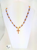 Unique 18 karat Gold filled brass pendant religious cross -  18 inch Princess Necklace 