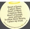 Three Holy Hearts Halo Card with Verse