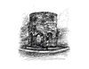 The Old Stone Mill Sketch by Joseph Matose 9" x 12"