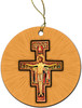 San Damiano Crucifix Round Porcelain Ornament