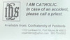 I Am a Catholic Wallet Cards