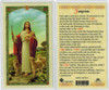 Footprints laminated card with image of the good shepherd